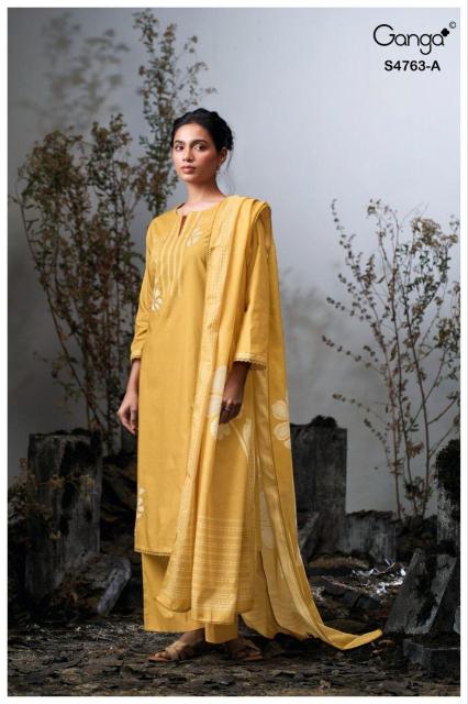 Ganga liyanshi 4763 catalog dress materials collection-wholesale retail